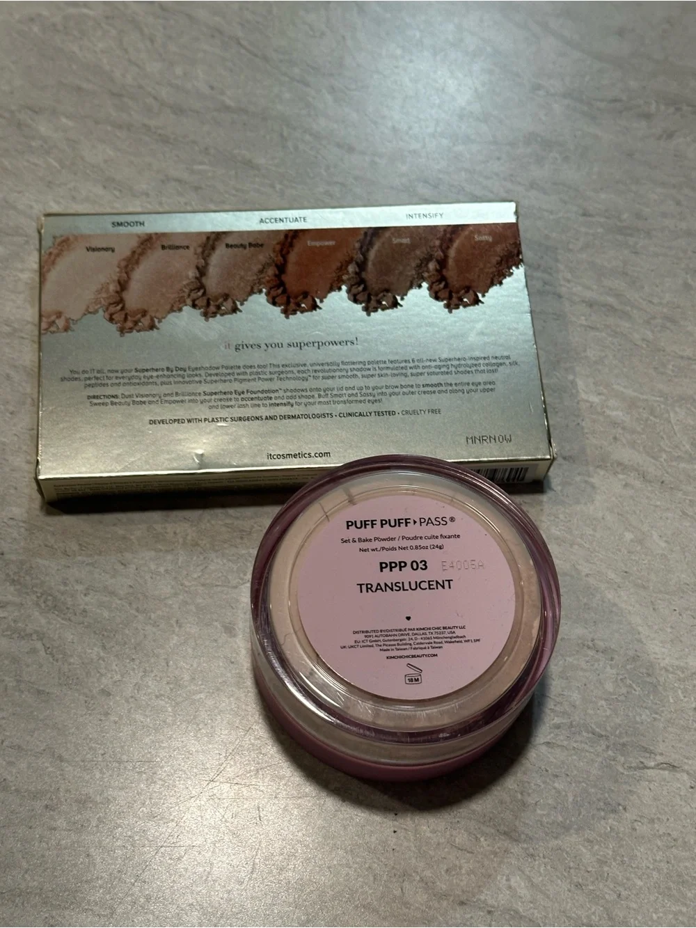 ItCosmetics & Puff Puff Pass Set & Bake Powder Bundle